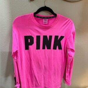 PINK Victoria's Secret Neon Pink Long Sleeve Tee